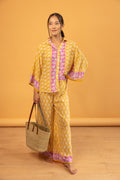 Athen Pants Yellow Lilac Mystic