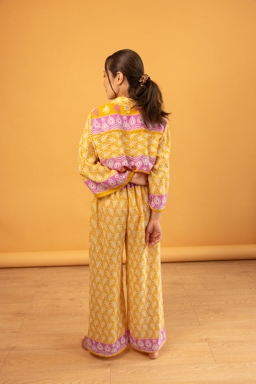 Athen Pants Yellow Lilac Mystic