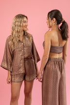 Mirissa Silk Shorts Caramel Majestic