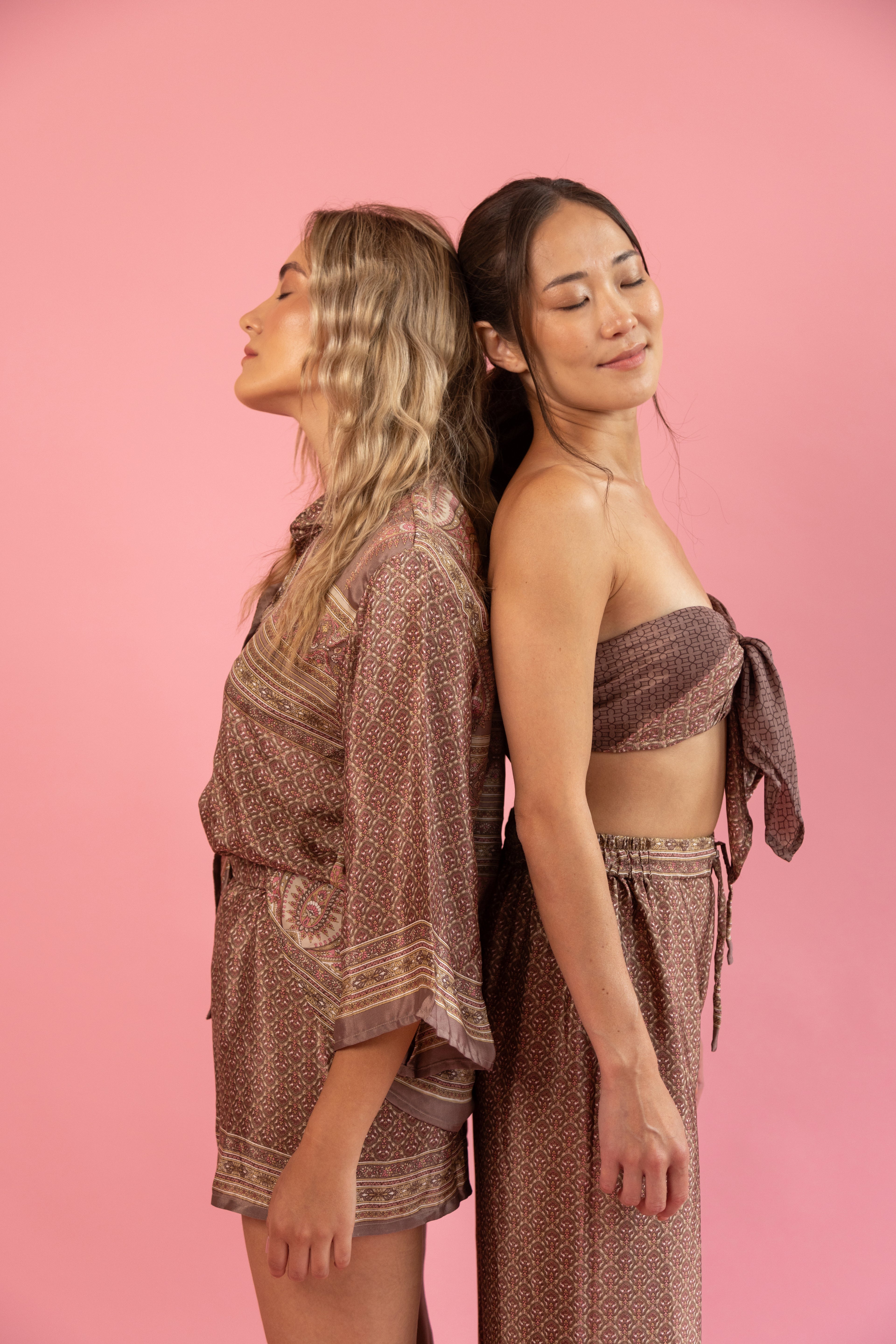 Mirissa Silk Shorts Rose Dust Majestic