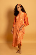 Byron Kimono Dress Orange Dream Long