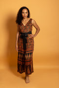 Ibiza Silk Jumpsuit Black Flowers