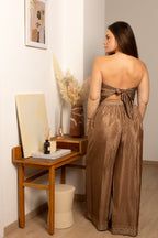 Athen Silk Pants Caramel Majestic