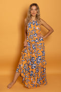 Sorrento Dress Peachy Flowers