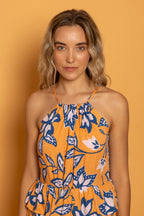 Sorrento Dress Peachy Flowers