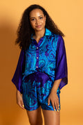 Mirissa Silk Shorts Royal Blue Yagán