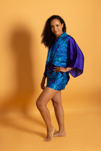 Mirissa Silk Shorts Royal Blue Yagán