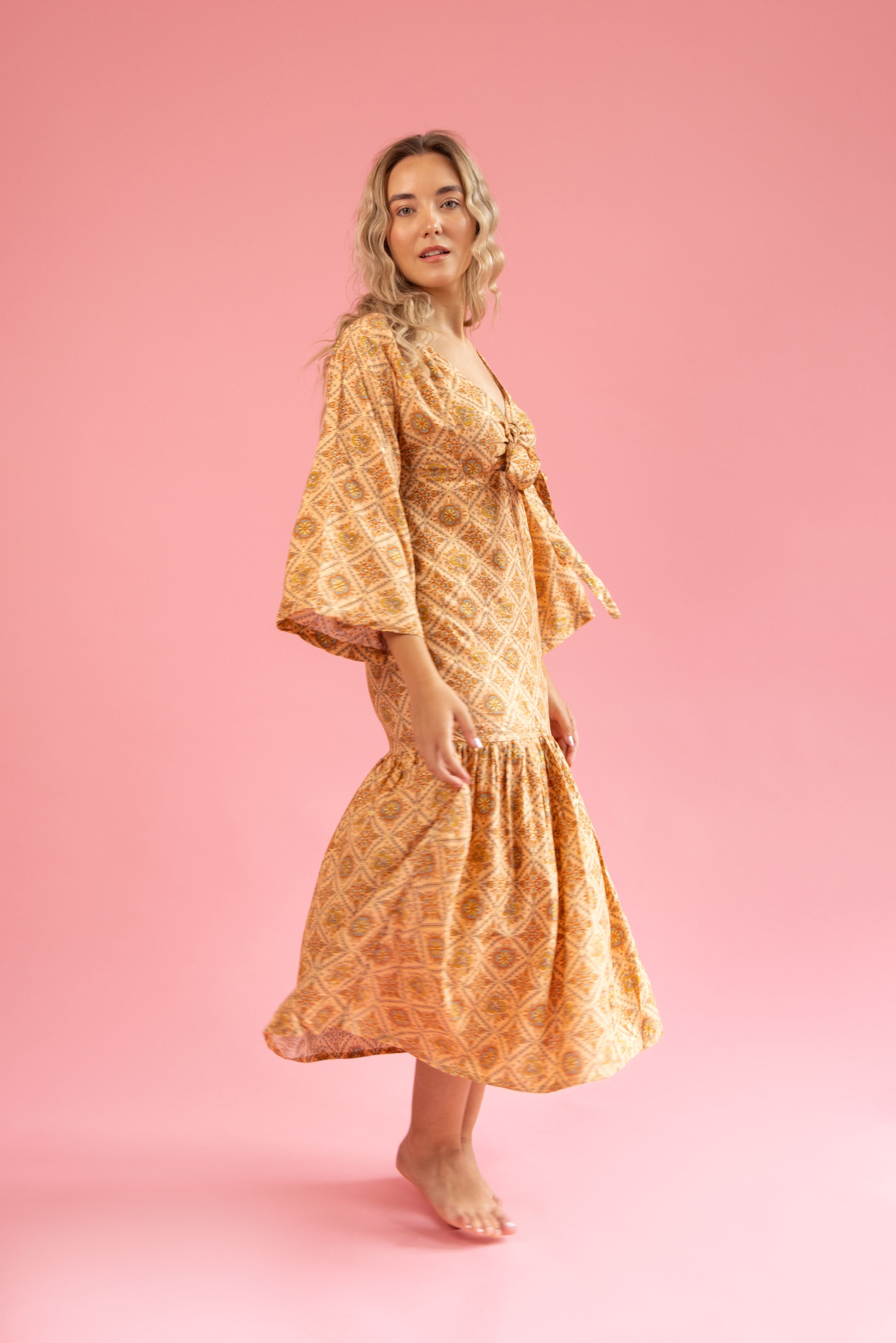 Bombay Dress Golden Tile
