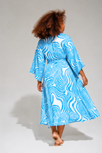 Byron Kimono Dress Funky Blue