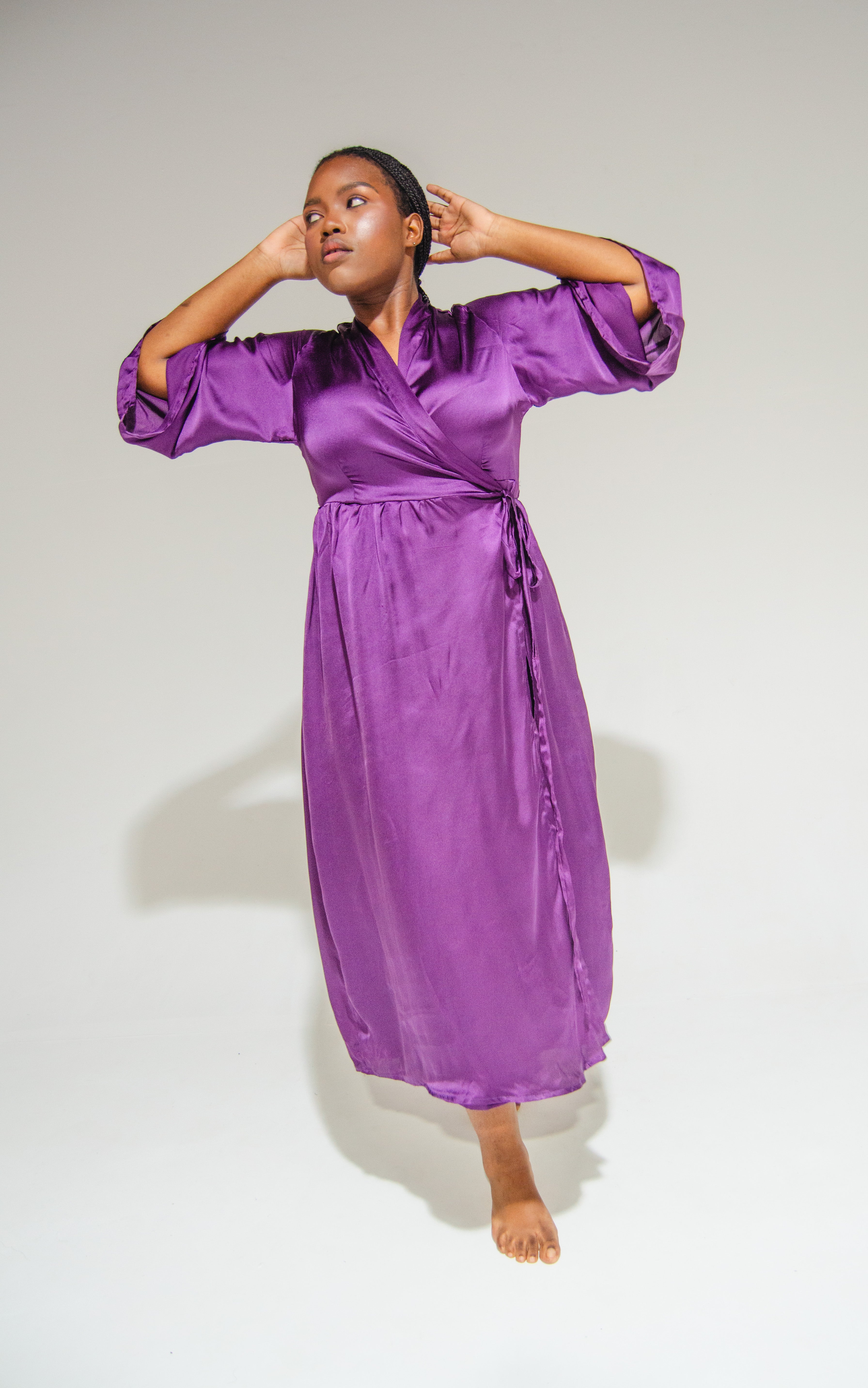 Byron Kimono Dress Royal Purple