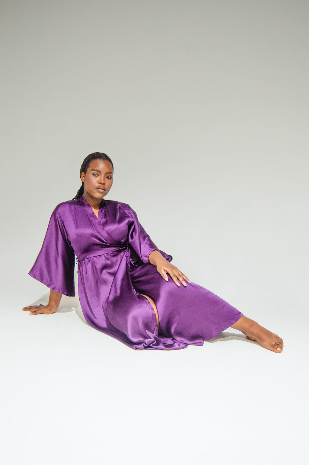 Byron Kimono Dress Royal Purple