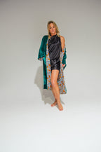 Cape Town Kimono Emerald Leopard