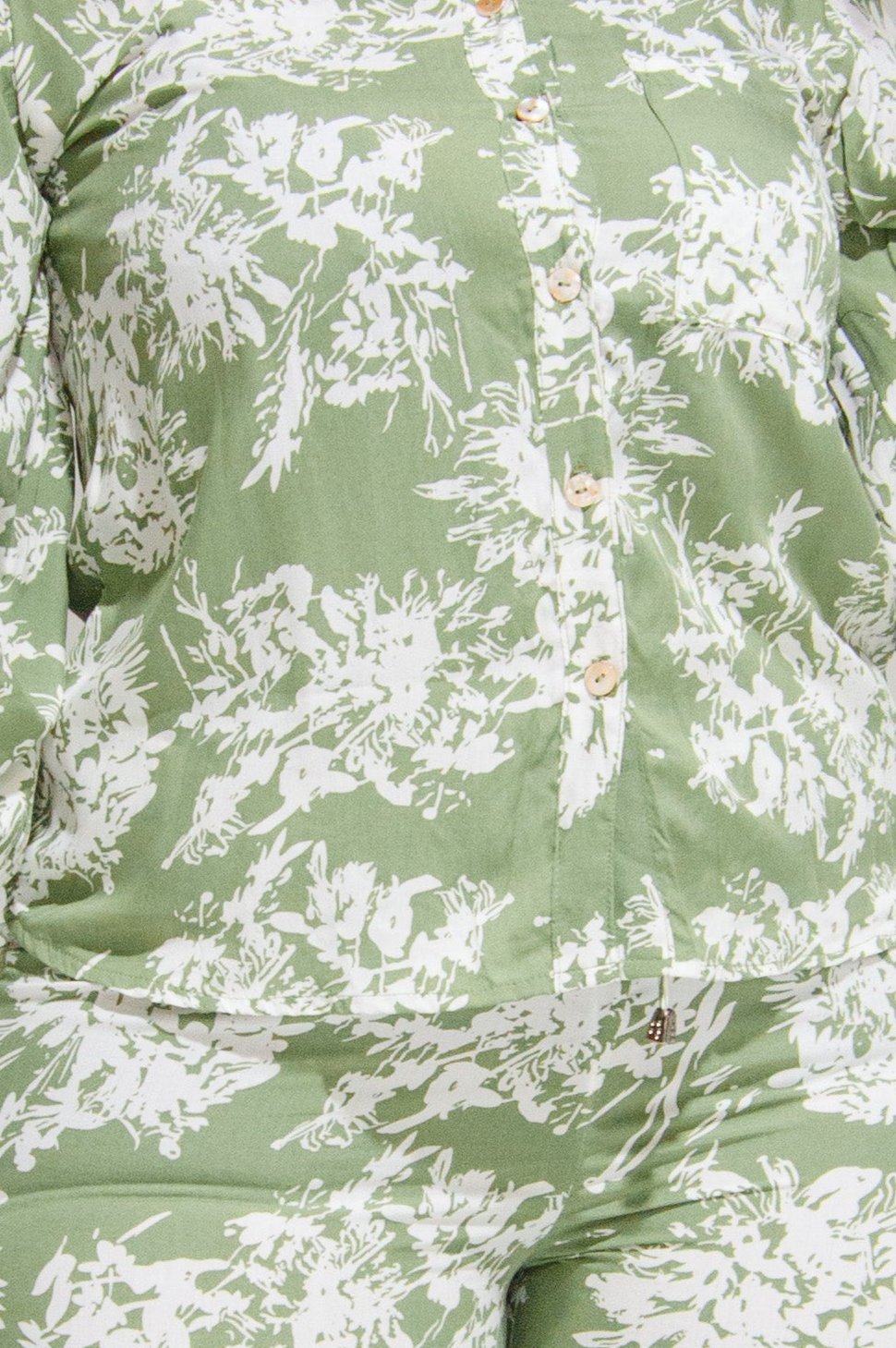 Athen Pants Green Flowers