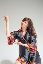 Byron Kimono Dress Japanese Pink Flowers