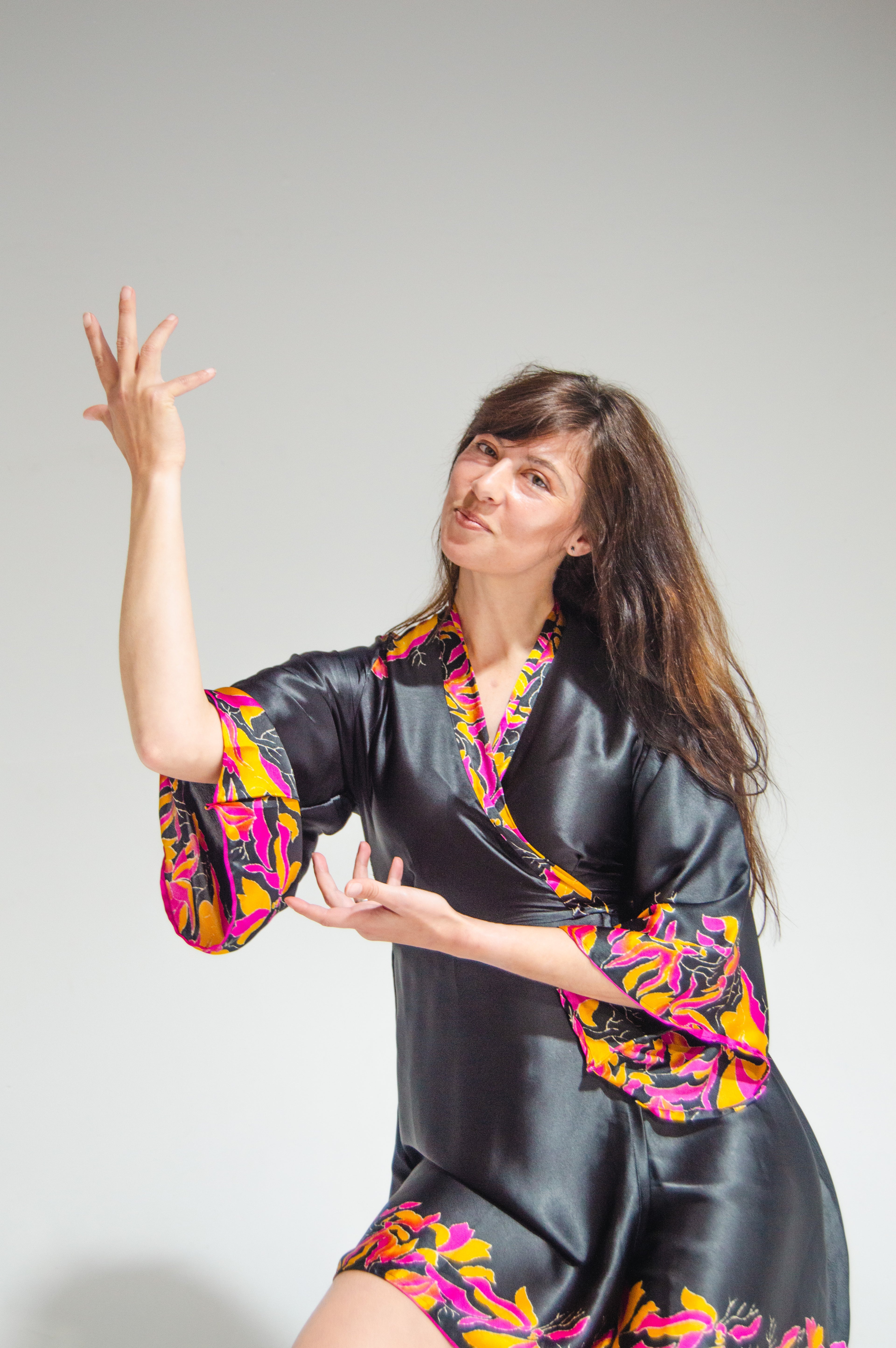 Byron Kimono Dress Japanese Pink Flowers