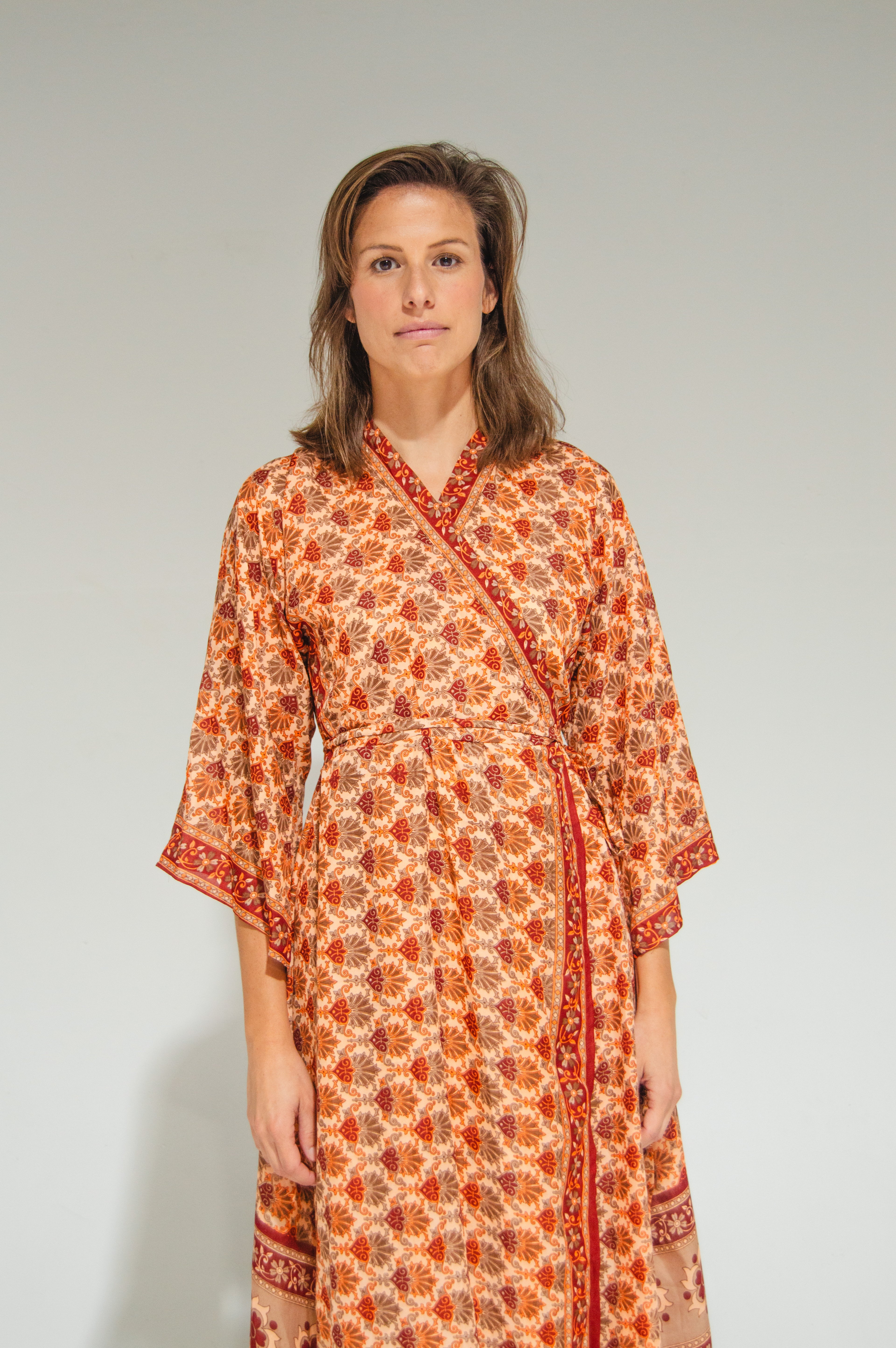 Byron Kimono Dress Rusty Mystic