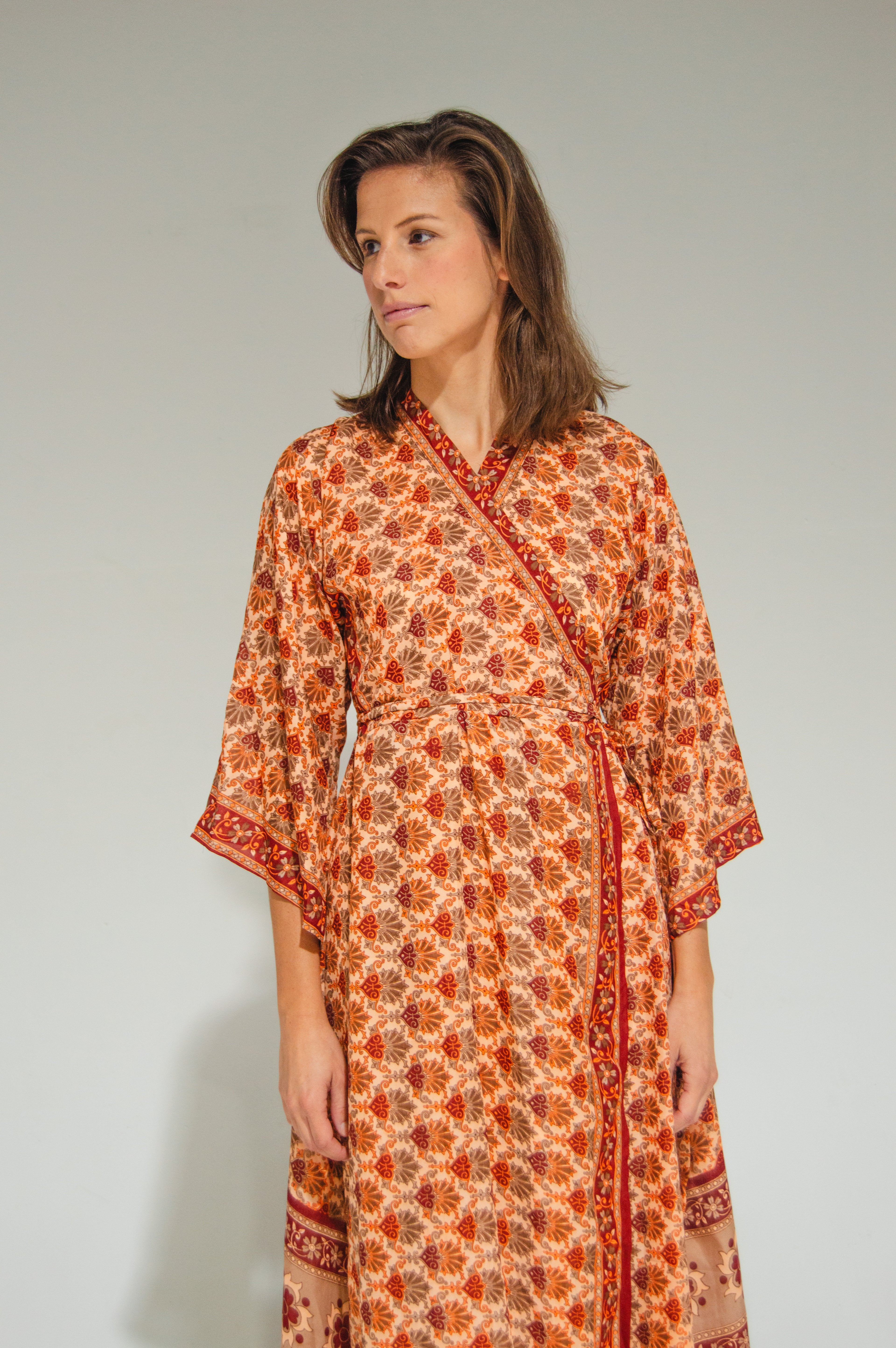 Byron Kimono Dress Rusty Mystic