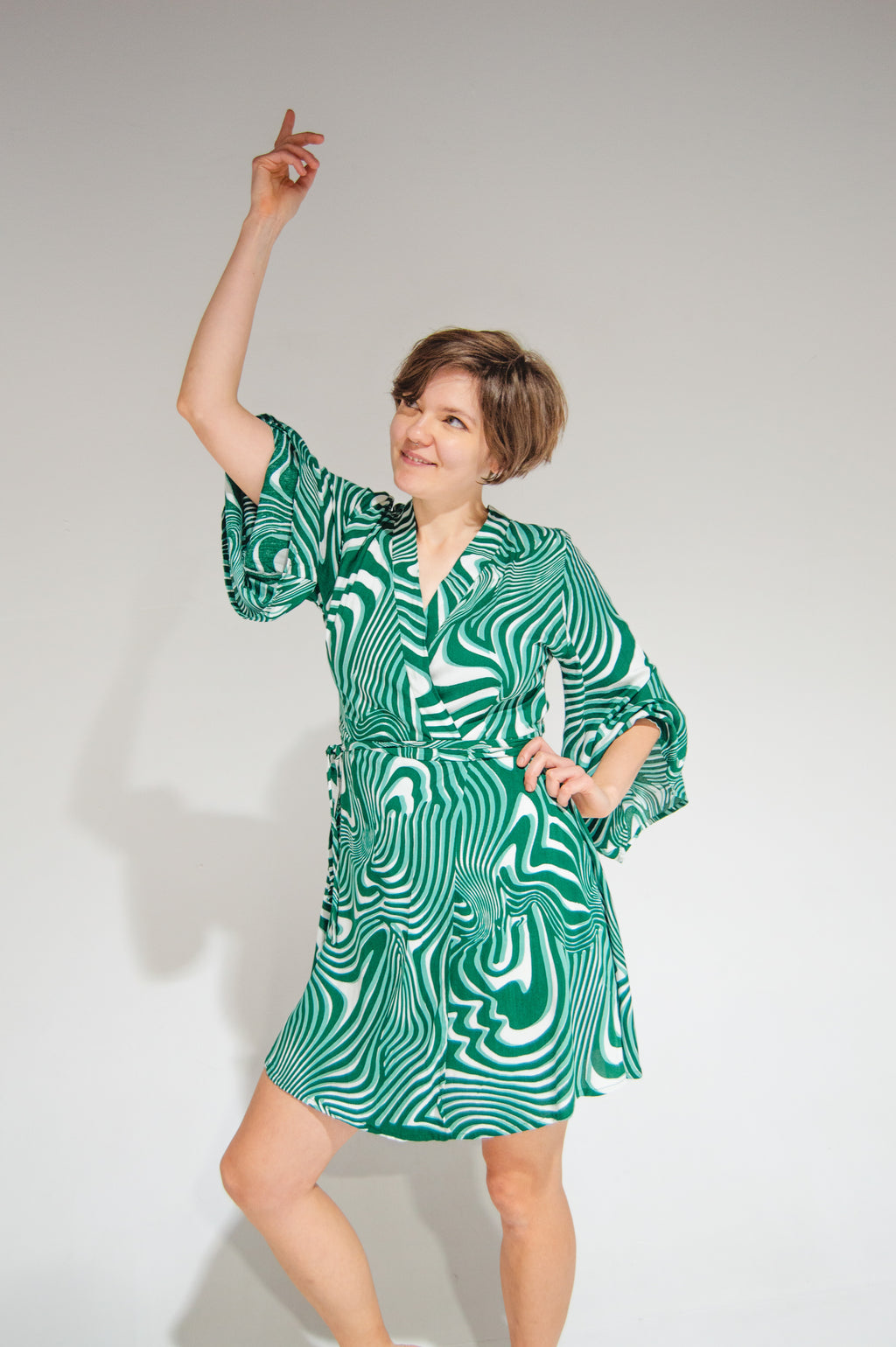 Byron Kimono Dress Funky Green
