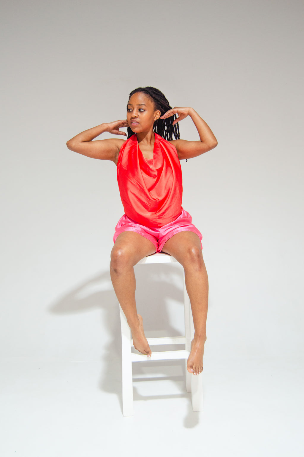 Mirissa Silk Shorts Pink