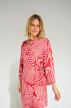 Byron Kimono Dress Funky Red