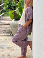 Athen Pants Purple Polka Dots