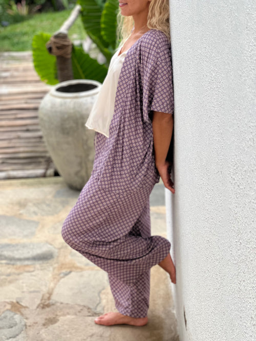 Athen Pants Purple Polka Dots