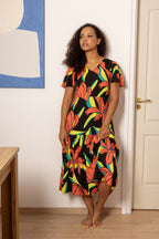 Malaga Dress Midnight Tropics