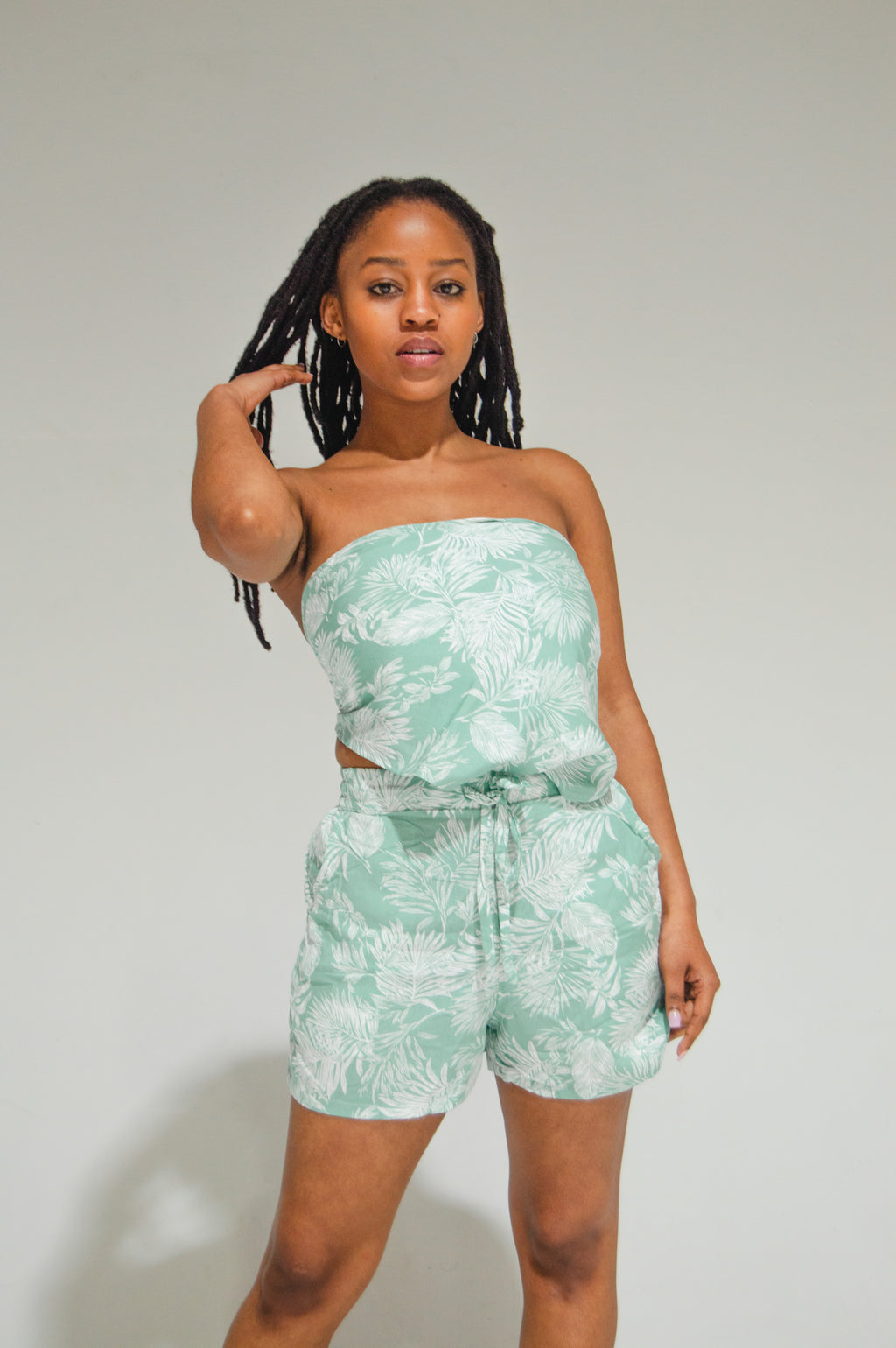 Paris Scarf Mint Flowers