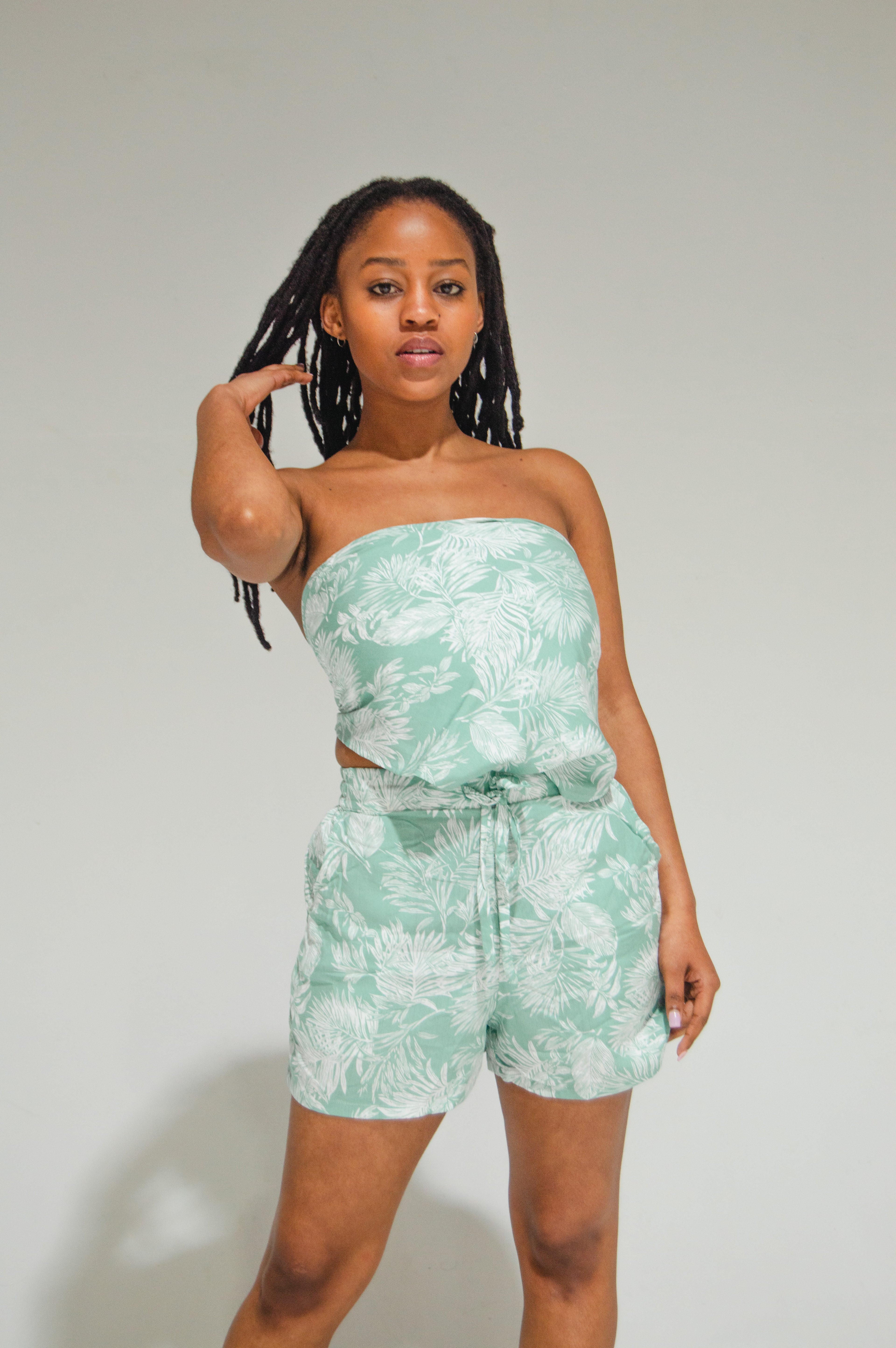 Paris Scarf Mint Flowers