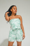 Paris Scarf Mint Flowers