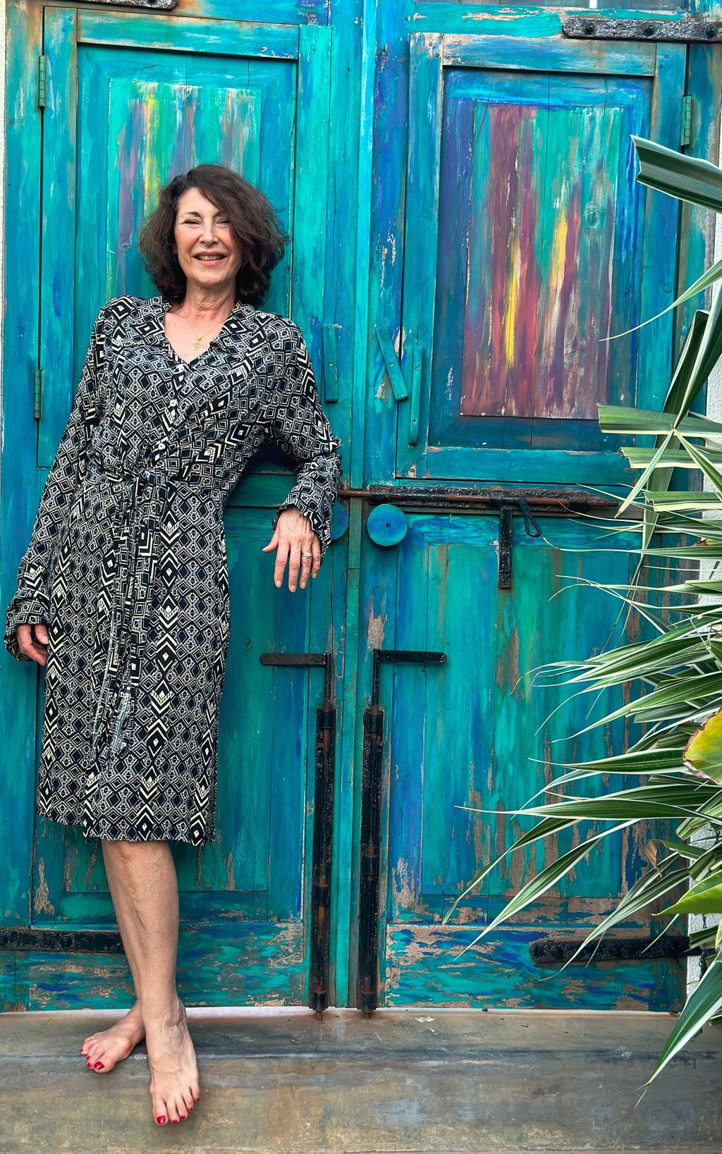 Monaco Dress Black Geometry