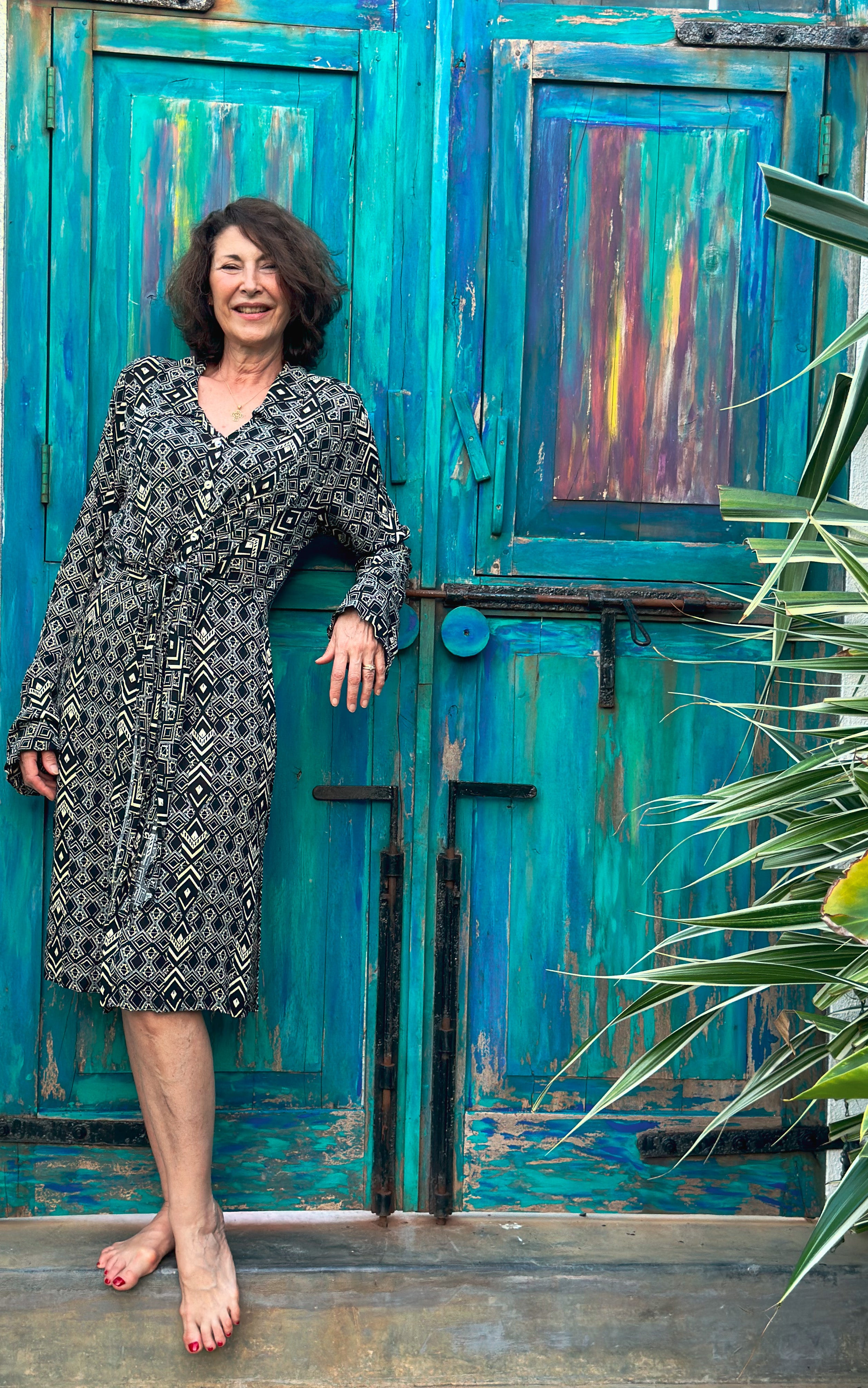 Monaco Dress Black Geometry