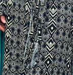 Monaco Dress Black Geometry