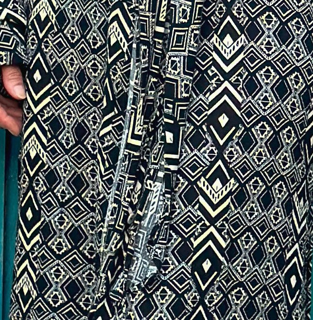Monaco Dress Black Geometry
